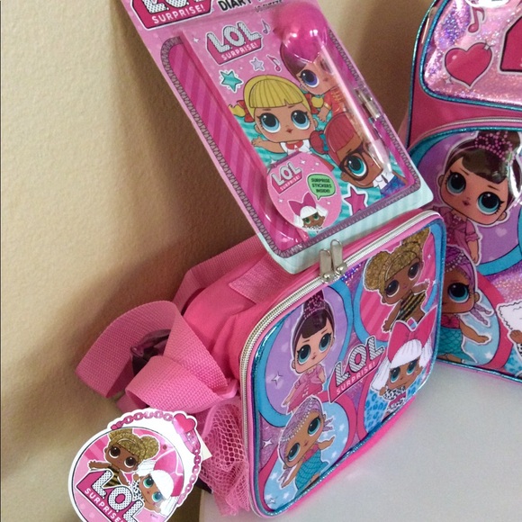 ๐ฅHP ๐ฅ 3 PIECE - LOL SURPRISE SCHOOL BACKPACK LUNCHBOX - Picture 6 of 6